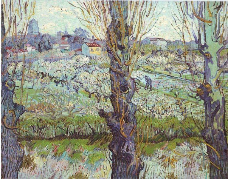 Vincent van Gogh View of Arles Flowering Orchards